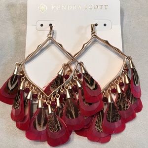 Kendra Scott Raven Maroon Earrings